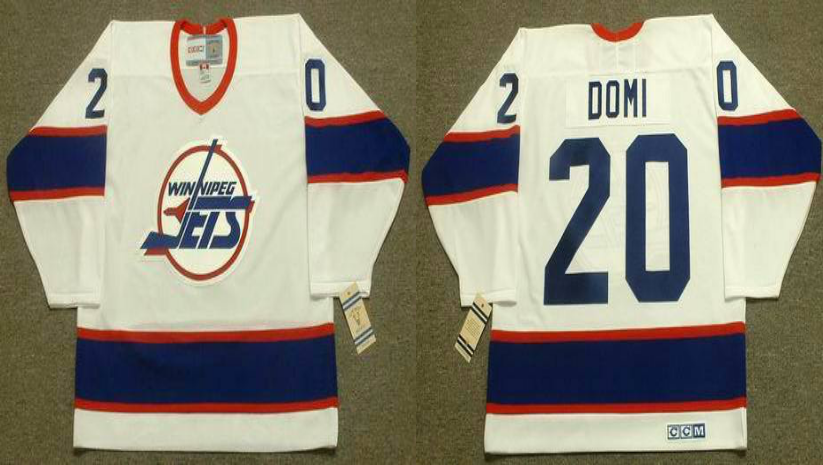 2019 Men Winnipeg Jets 20 Domi white CCM NHL jersey